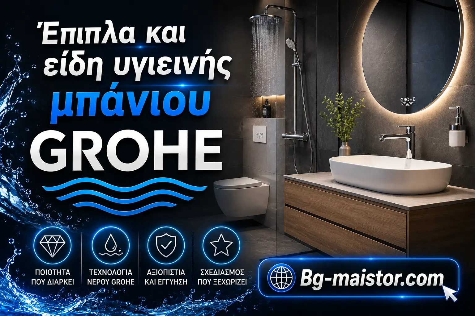 Έπιπλα και είδη υγιεινής μπάνιου GROHE